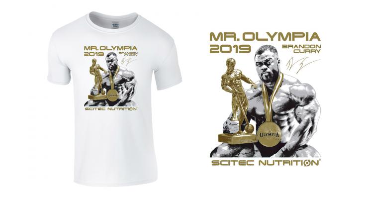 Scitec Nutrition Brandon Curry, Mr. Olympia 2019 T-Shirt, biela, M