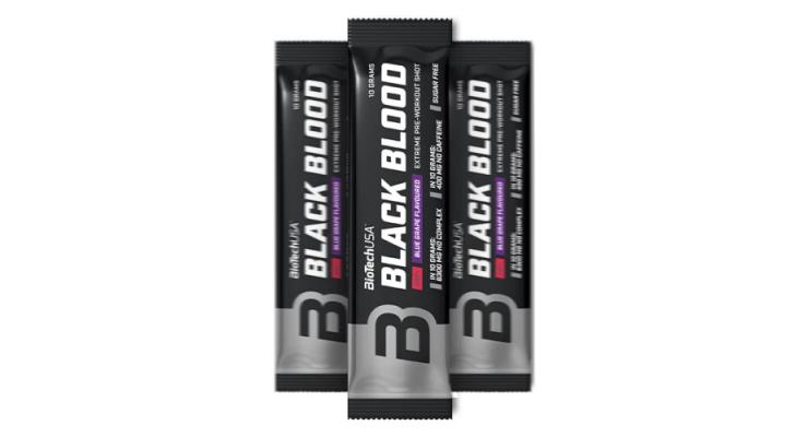 BioTech USA Black Blood CAF+, 10 g, čučoriedka