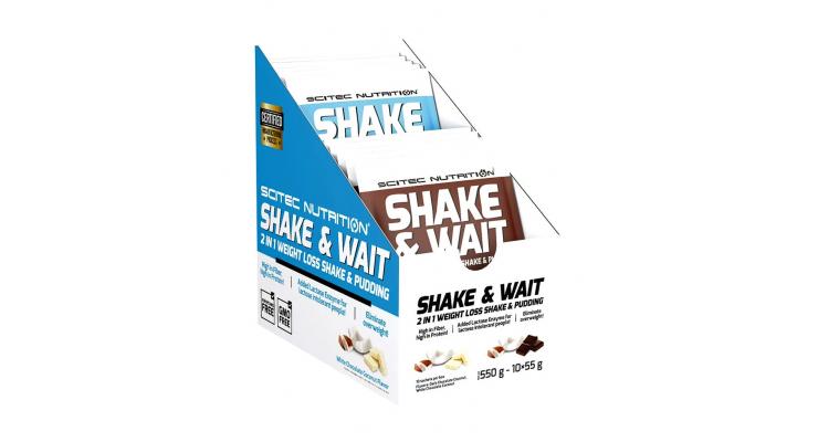 Scitec Nutrition Shake & Wait, 10 x 55 g, tmavá čokoláda-kokos