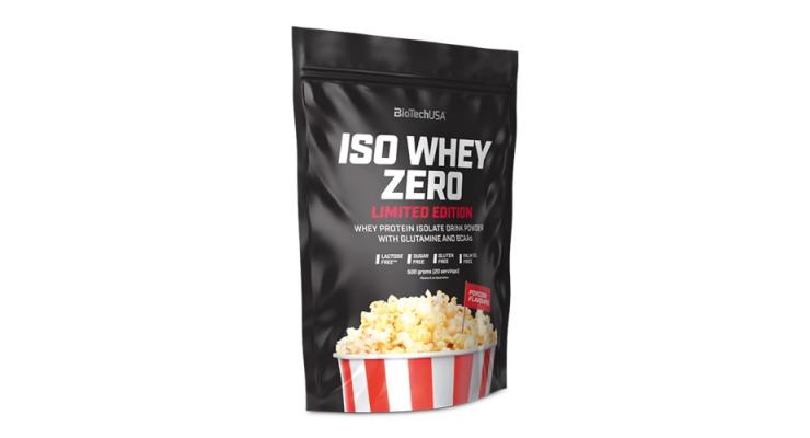 BioTech USA Iso Whey Zero, popcorn, 500 g, malina