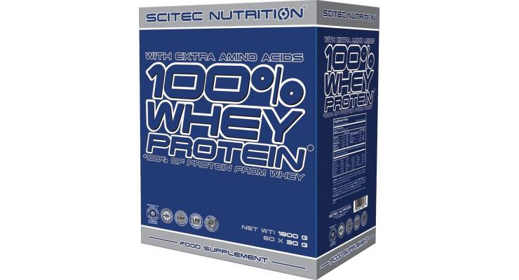 Scitec Nutrition 100% Whey Protein, 60 x 30 g