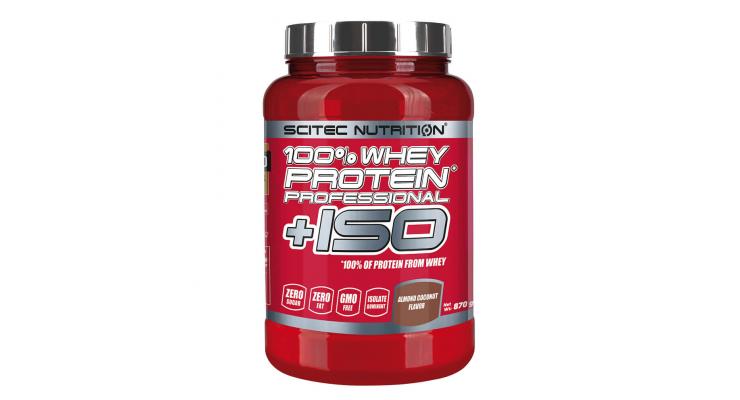 Scitec Nutrition 100% Whey Protein Professional + ISO, 870 g, jahoda