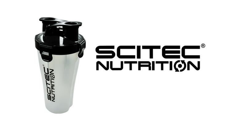Scitec Nutrition Dual Shaker, 700 ml, priesvitná