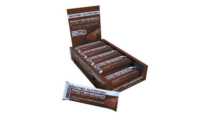 Scitec Nutrition Proteinissimo Bar, 15 x 50 g, horká čokoláda