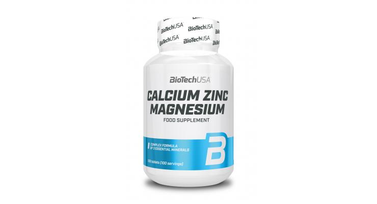 BioTech USA Calcium Zinc Magnesium, 100 tabliet