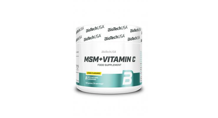 BioTech USA MSM + Vitamin C, 150 g, citrón