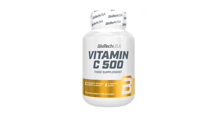 BioTech USA Vitamin C 500, 120 žuvacie tablety