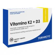 Yamamoto Nutrition Vitamina K2 + D3, 30 kapsúl