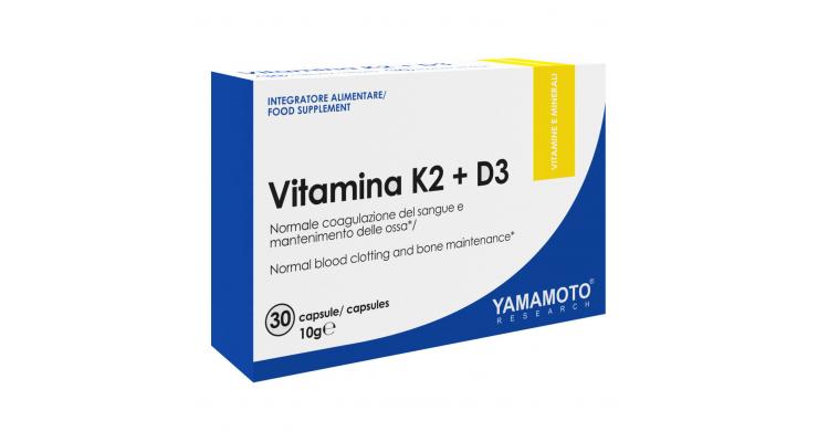 Yamamoto Nutrition Vitamina K2 + D3, 30 kapsúl