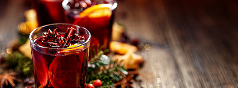 Horúci vianočný punč z čerstvého ovocia bez alkoholu