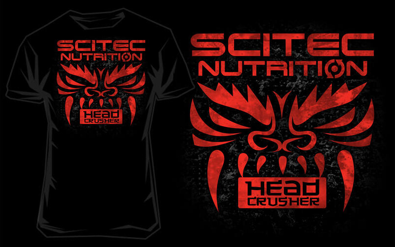 Scitec Nutrition Head Crusher tričko, čierna-červená