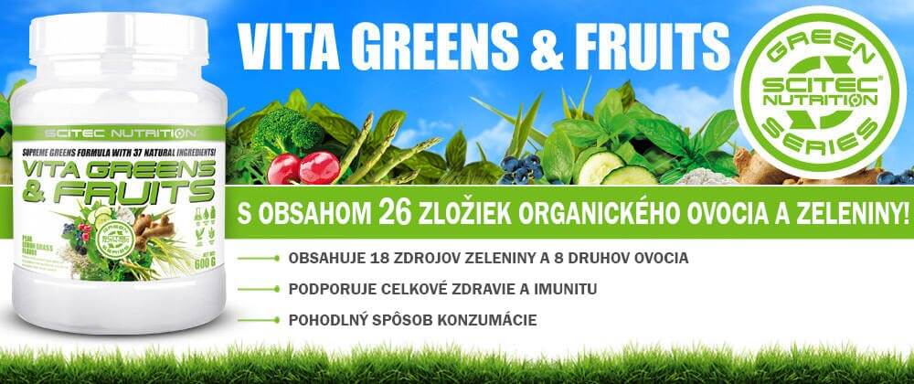 Scitec Nutrition Vita Greens & Fruits so stéviou